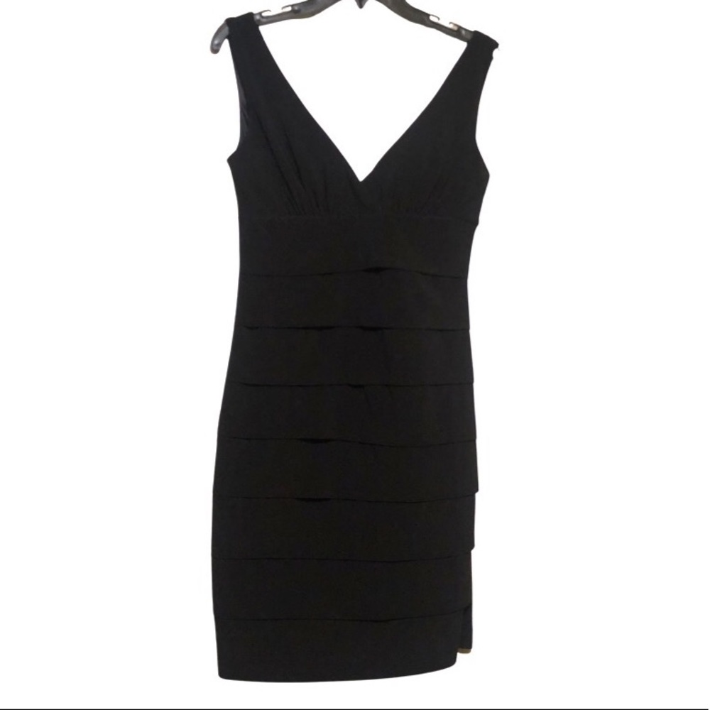 Black Ruffle Front Dress Size 6